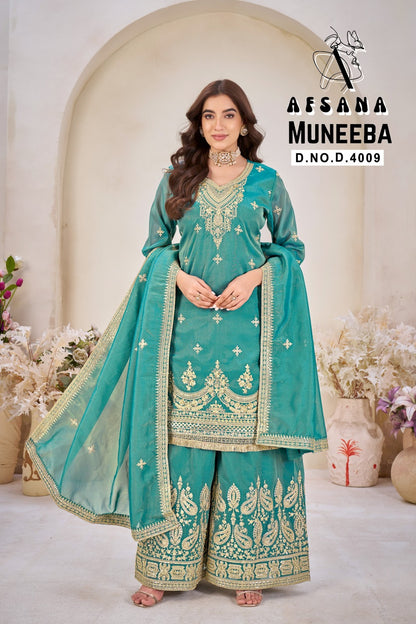 Muneeba Afsana Cosmos Readymade Plazzo Style Suits Supplier India