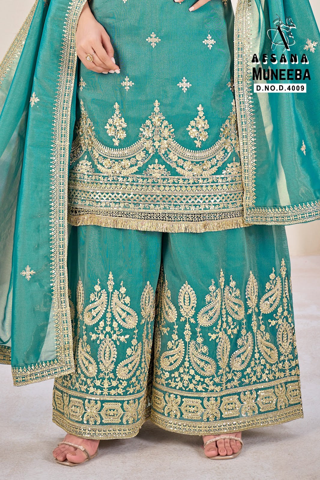 Muneeba Afsana Cosmos Readymade Plazzo Style Suits Supplier India