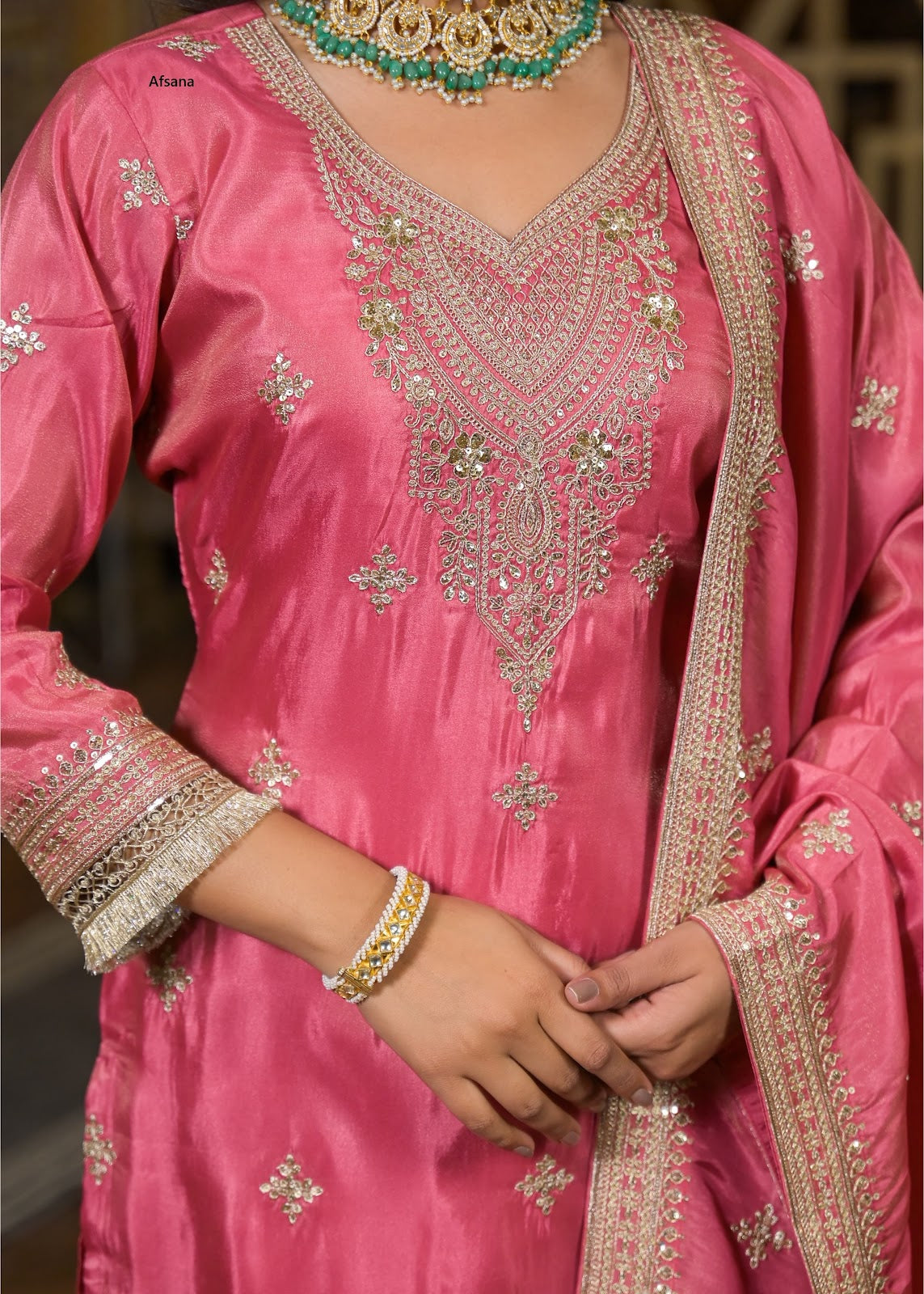 Muneeba Afsana Cosmos Readymade Plazzo Style Suits Supplier India