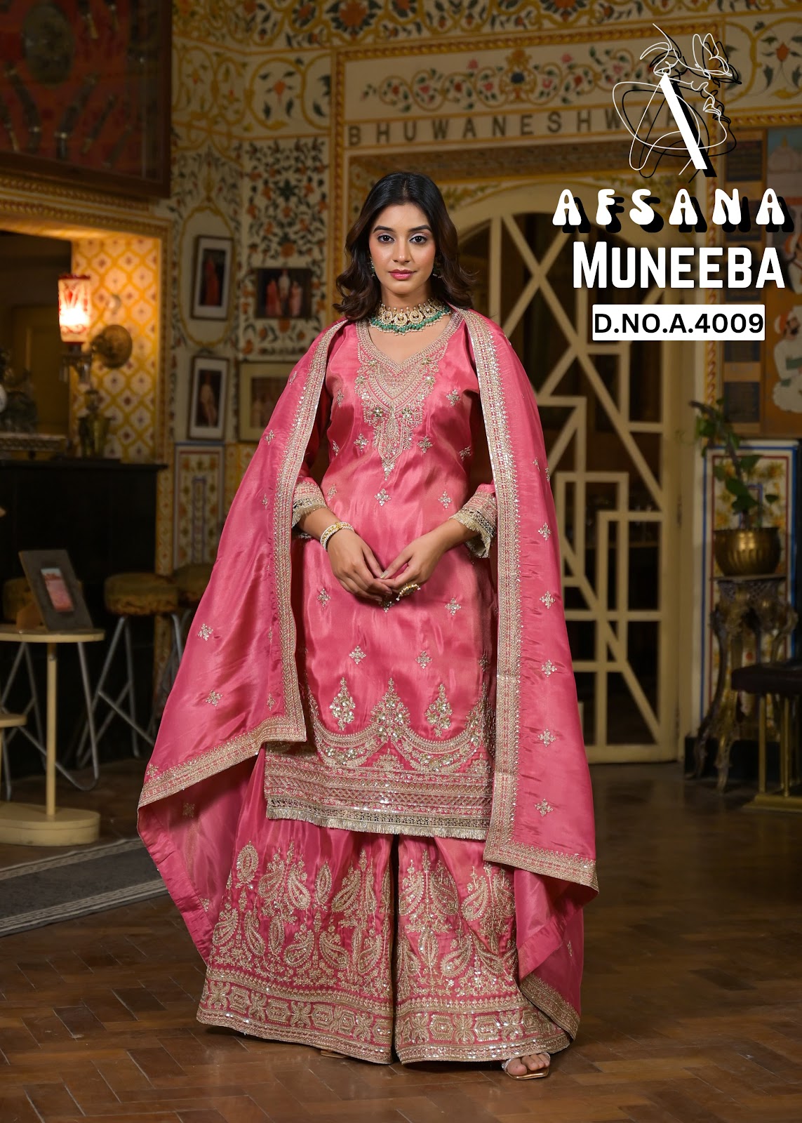 Muneeba Afsana Cosmos Readymade Plazzo Style Suits Supplier India