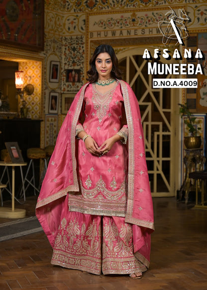Muneeba Afsana Cosmos Readymade Plazzo Style Suits Supplier India
