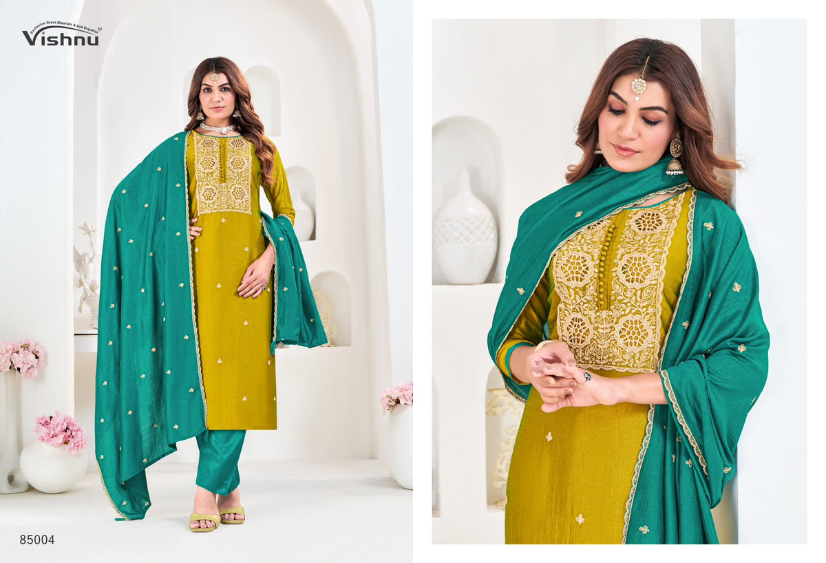 Munira Vishnu Impex Vichitra Silk Pant Style Suits Exporter India