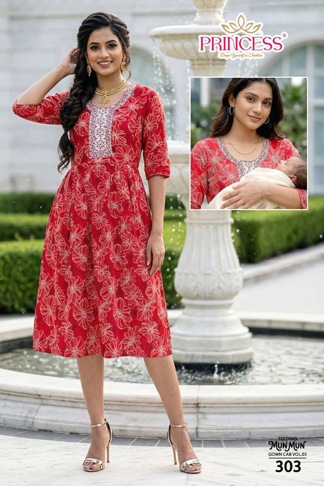 Munmun Princess Creation Heavy Rayon Feeding Kurtis Exporter