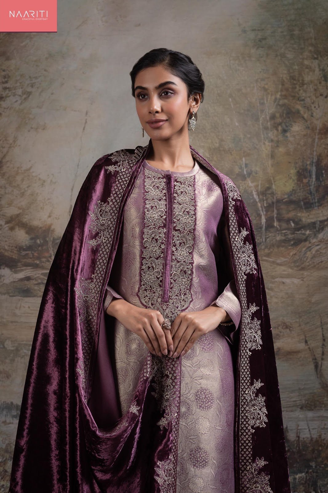 Muntaz Naariti Pure Silk Velvet Suits Exporter Gujarat