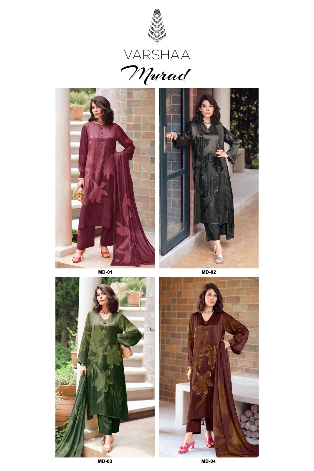 Muraad Varshaa Viscose Pashmina Suits Wholesale Price