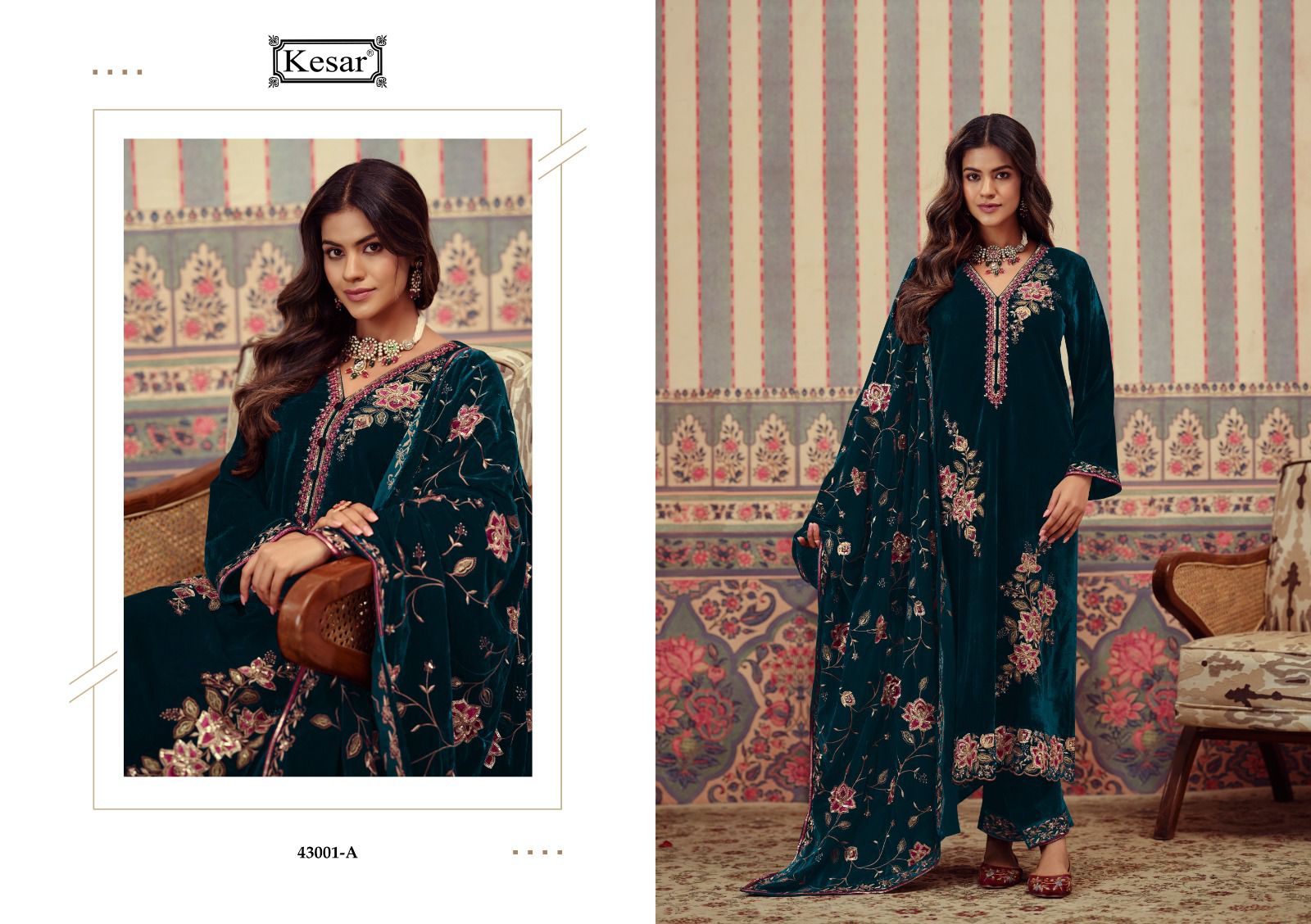 murad kesar velvet suits exporter india