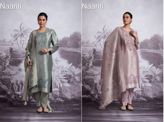 Mural Naariti Silk Jacquard Pant Style Suits Wholesaler Gujarat