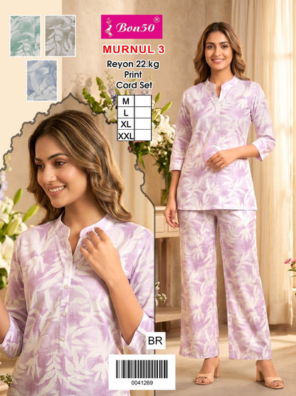 Murnul Bon50 Rayon 22Kg Co Ord Set Supplier India