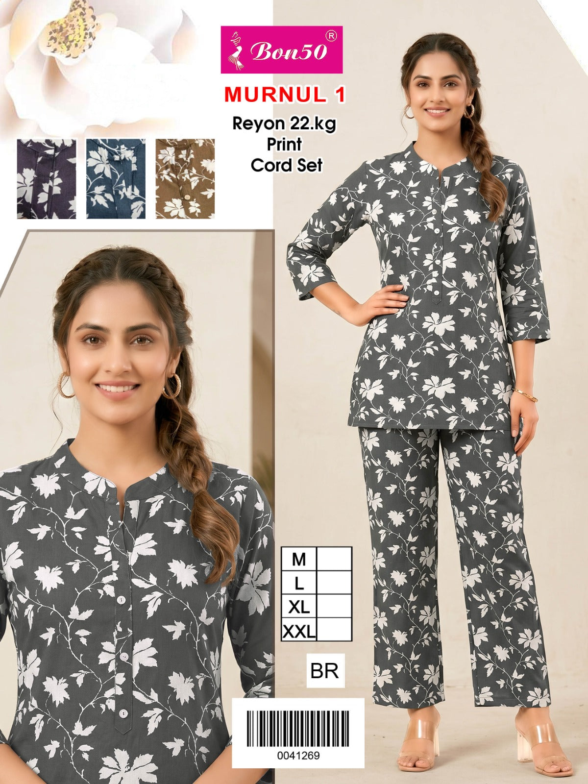 Murnul Bon50 Rayon 22Kg Co Ord Set Supplier India