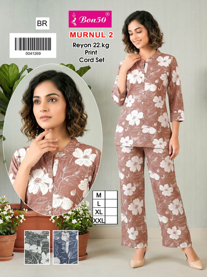 Murnul Bon50 Rayon 22Kg Co Ord Set Supplier India