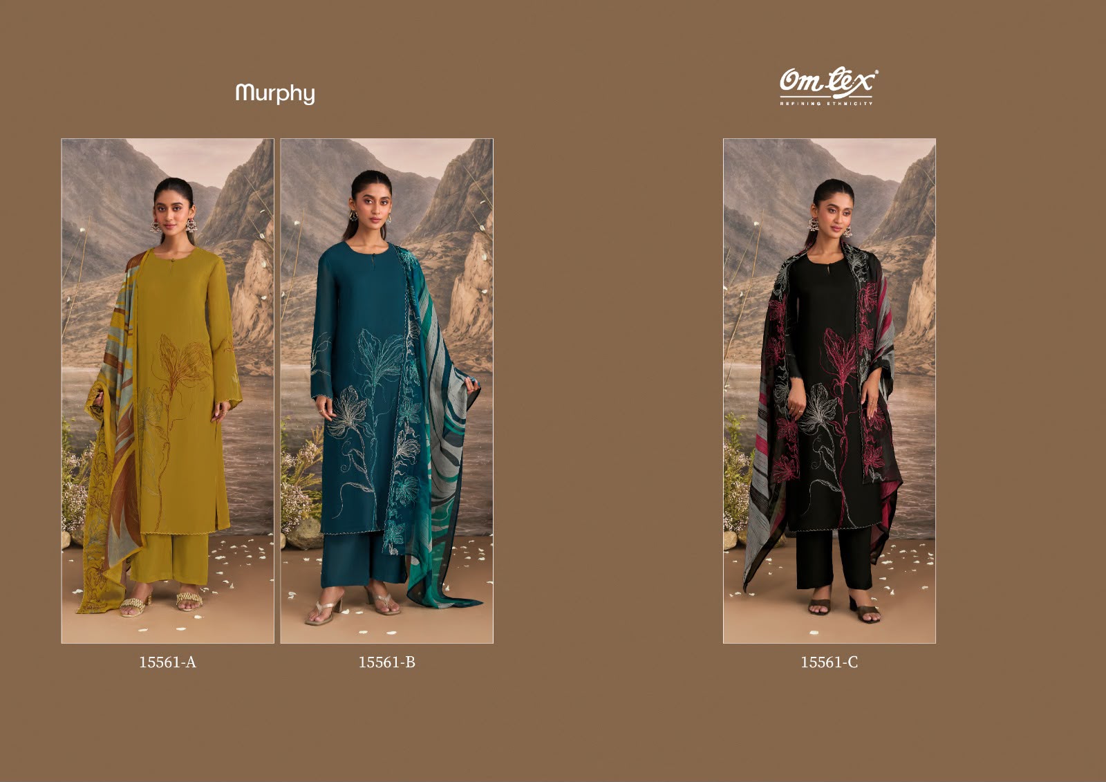 Murphy Omtex Organza Pant Style Suits Exporter Ahmedabad