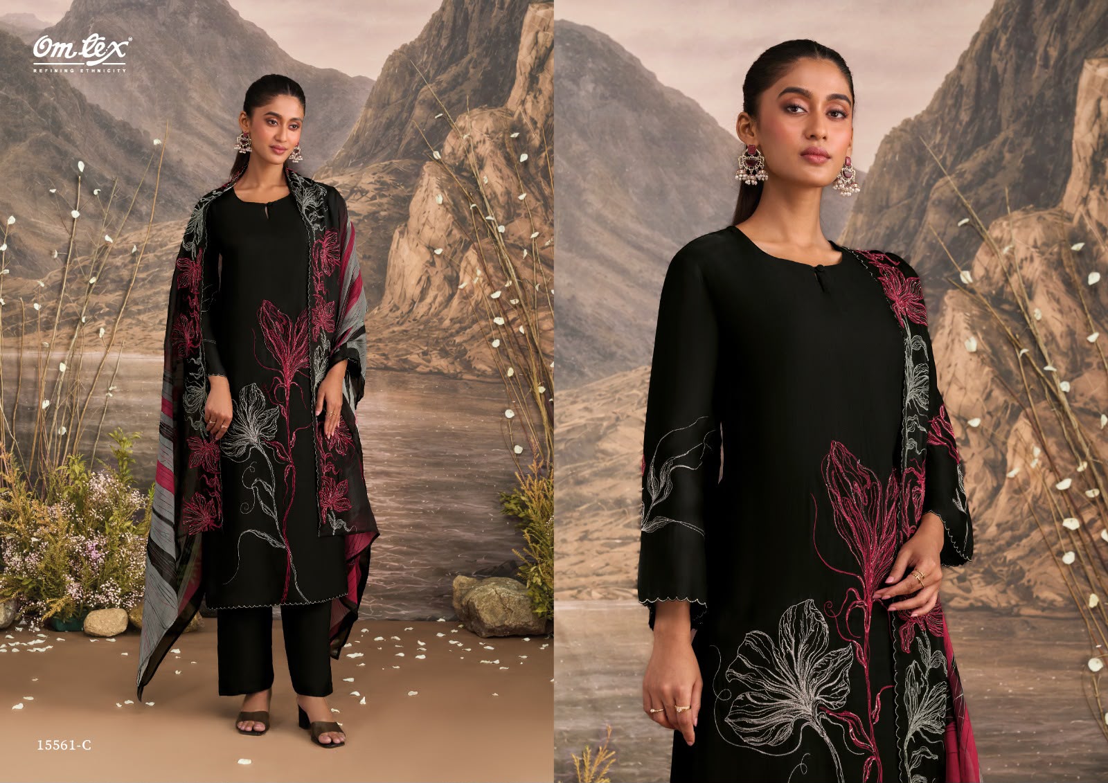 Murphy Omtex Organza Pant Style Suits Exporter Ahmedabad