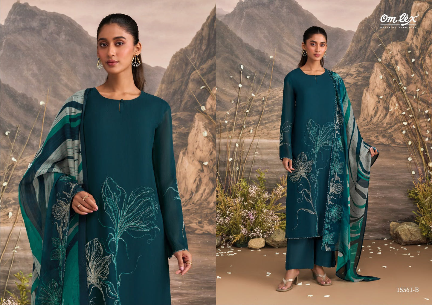 Murphy Omtex Organza Pant Style Suits Exporter Ahmedabad