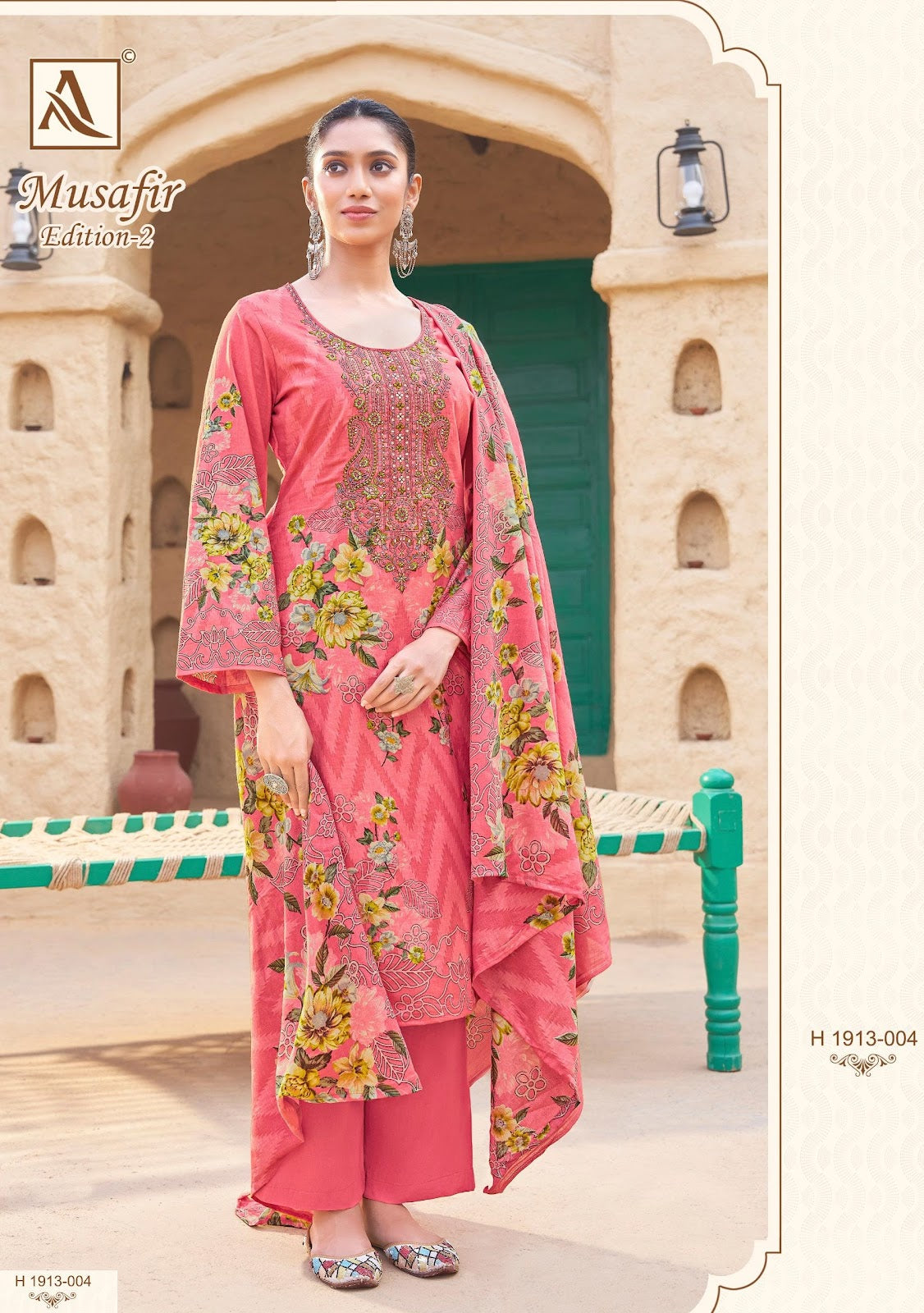 Musafir 2 Alok Cambric Cotton Karachi Salwar Suits Wholesaler