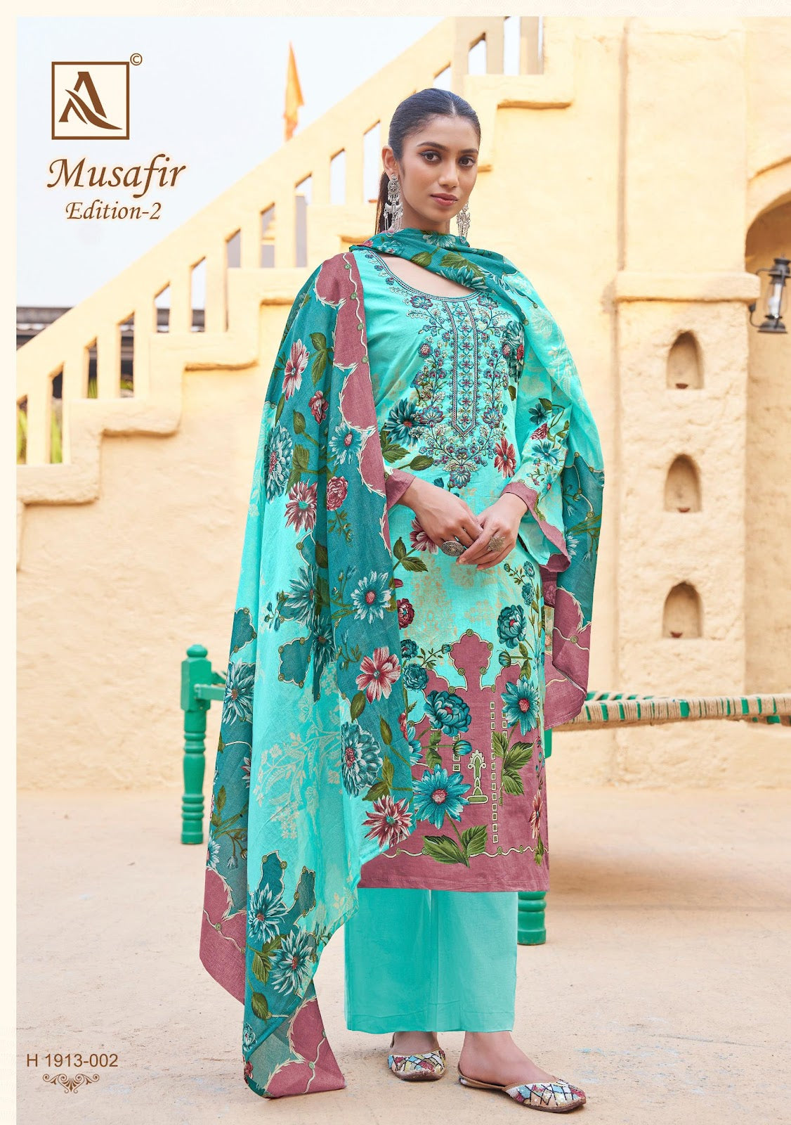 Musafir 2 Alok Cambric Cotton Karachi Salwar Suits Wholesaler