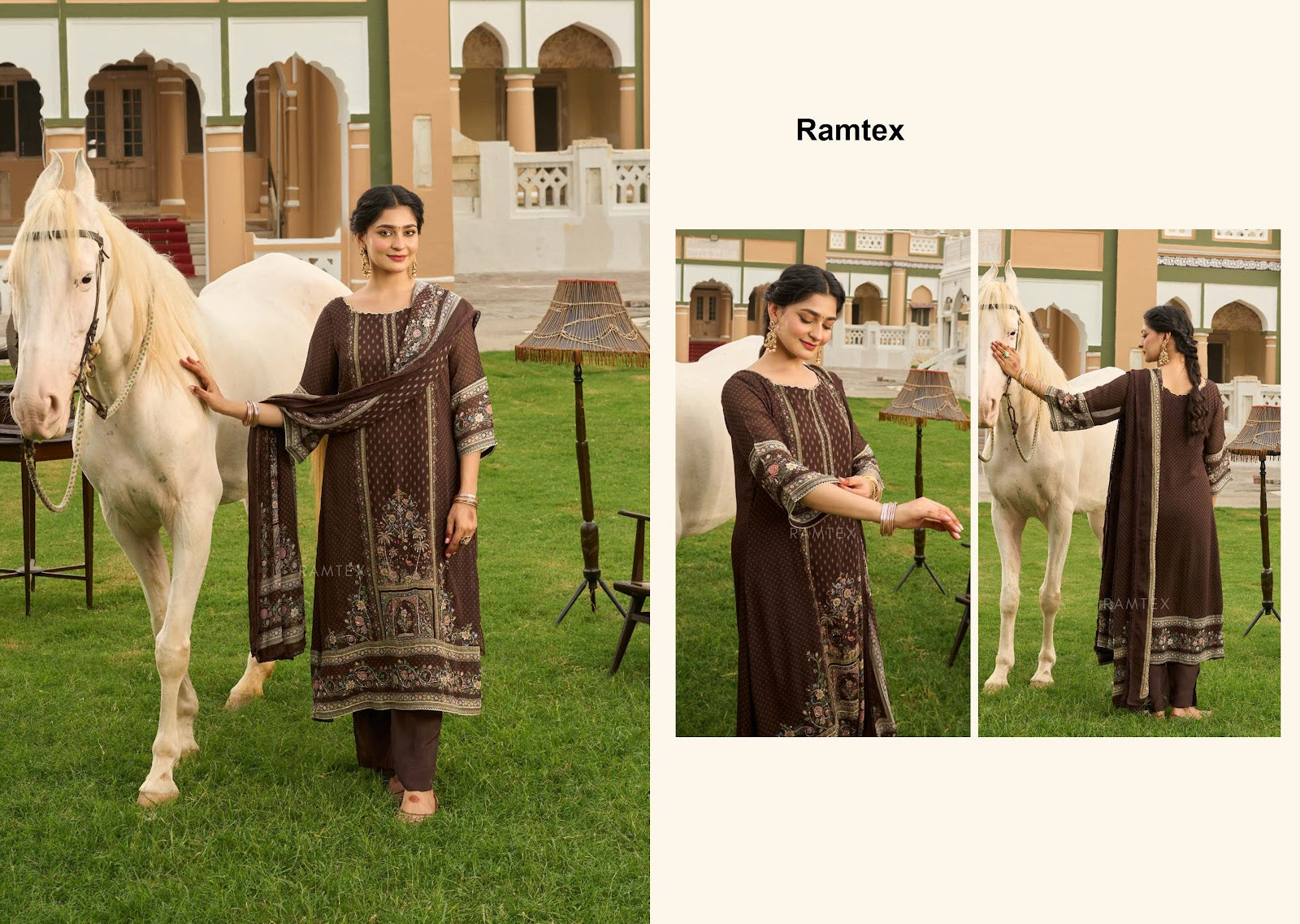 Musafir Ramtex Georgette Pant Style Suits Exporter