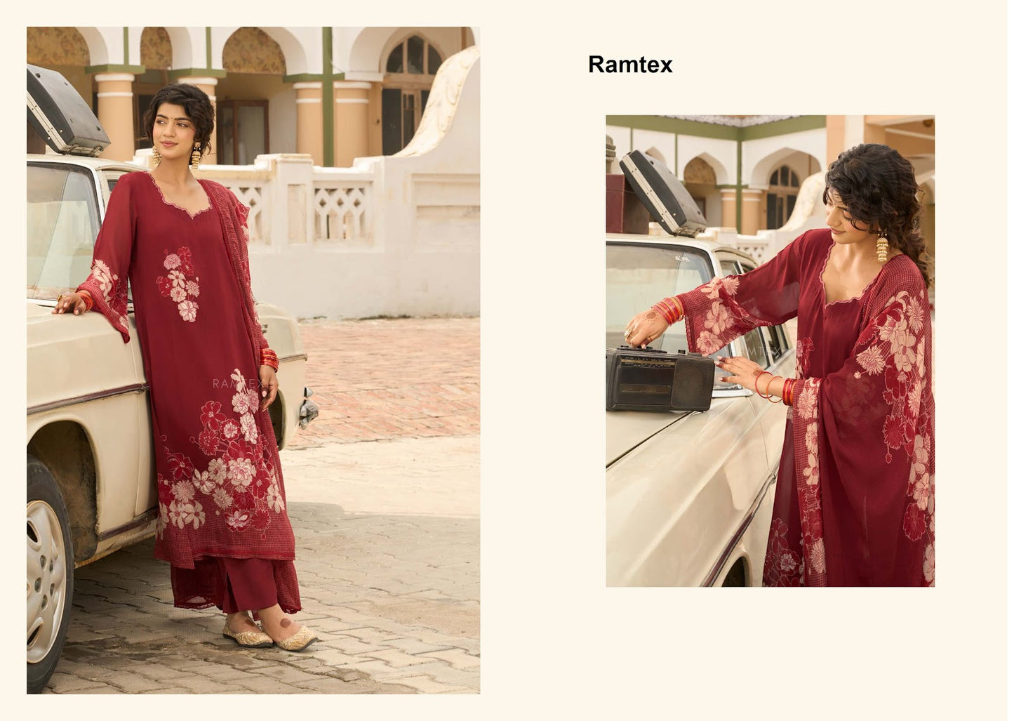 Musafir Ramtex Georgette Pant Style Suits Exporter