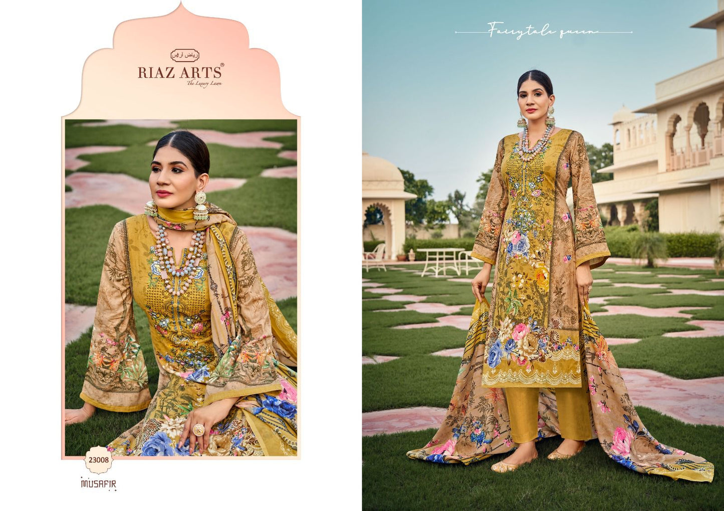 Musafir Vol 15 Riaz Art Lawn Karachi Salwar Suits Supplier India