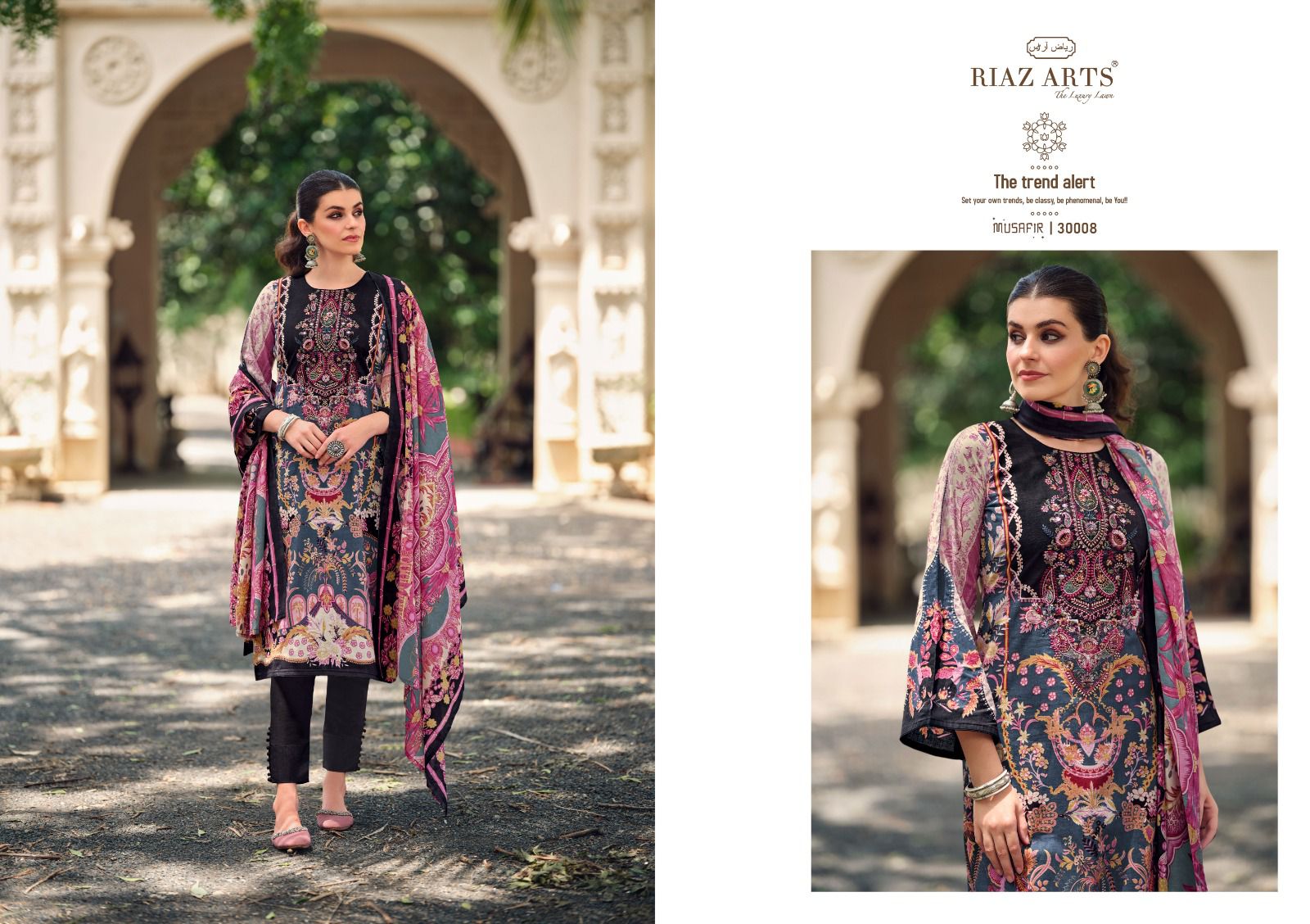 Musafir Vol 19 Riaz Art Lawn Karachi Salwar Suits Wholesale Price