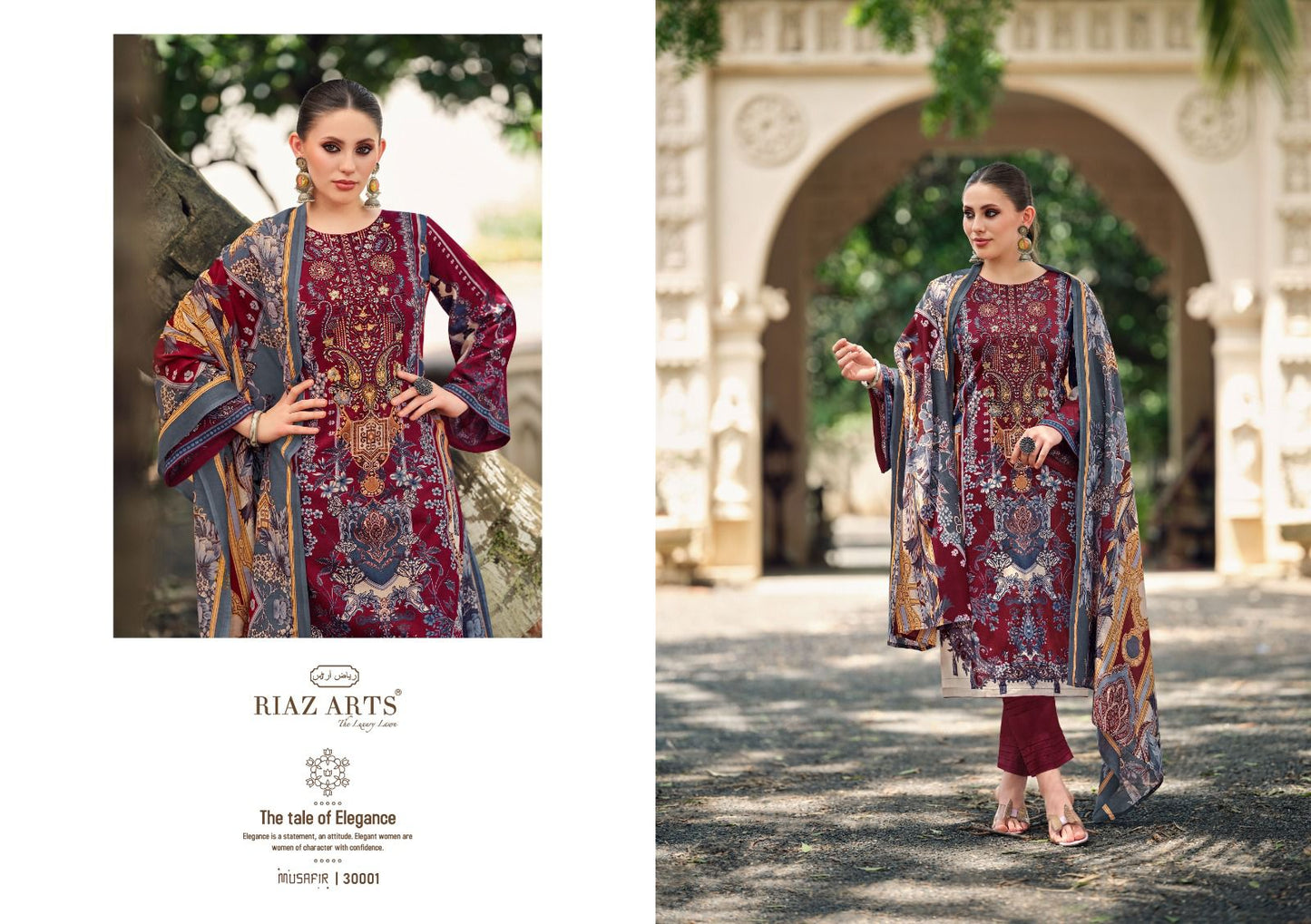 Musafir Vol 19 Riaz Art Lawn Karachi Salwar Suits Wholesale Price
