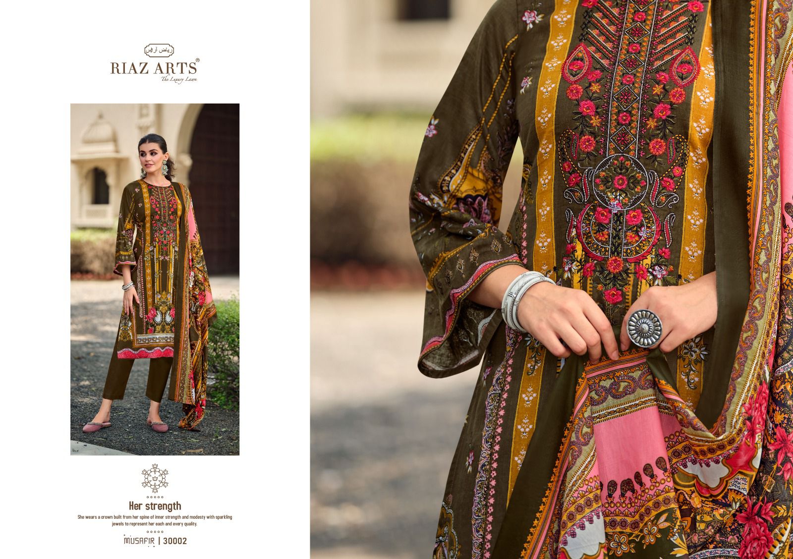 Musafir Vol 19 Riaz Art Lawn Karachi Salwar Suits Wholesale Price