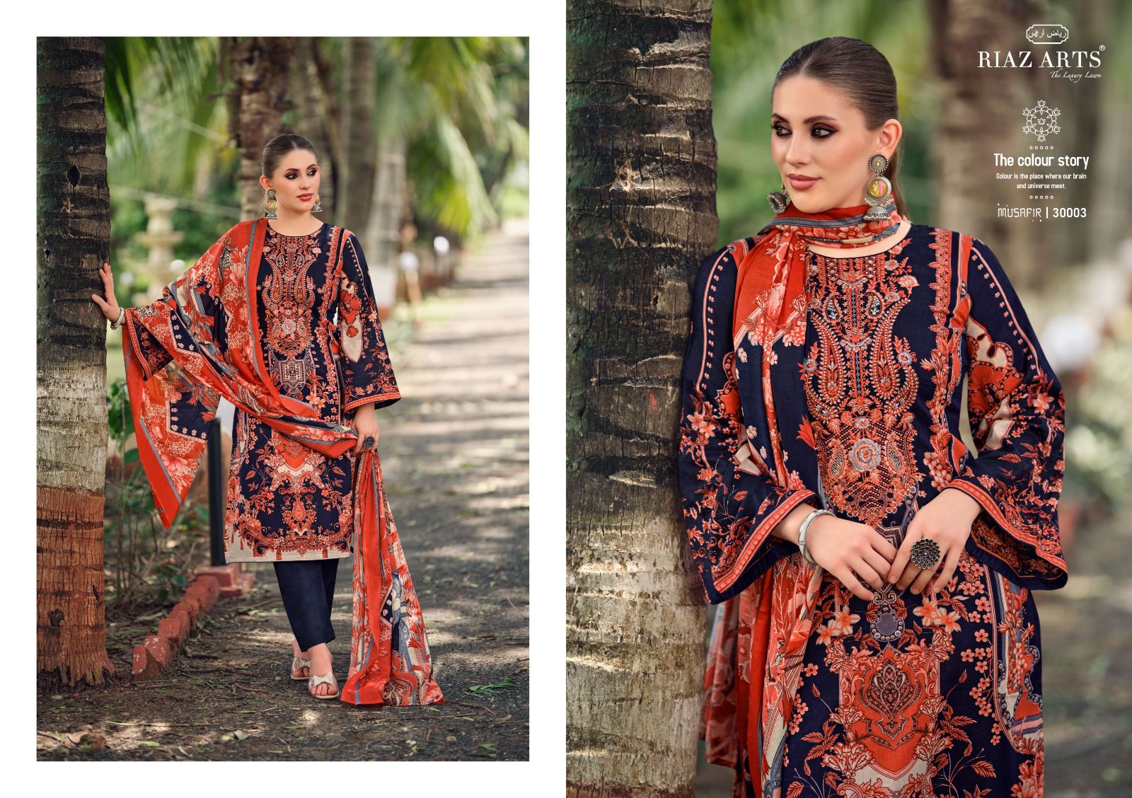 Musafir Vol 19 Riaz Art Lawn Karachi Salwar Suits Wholesale Price
