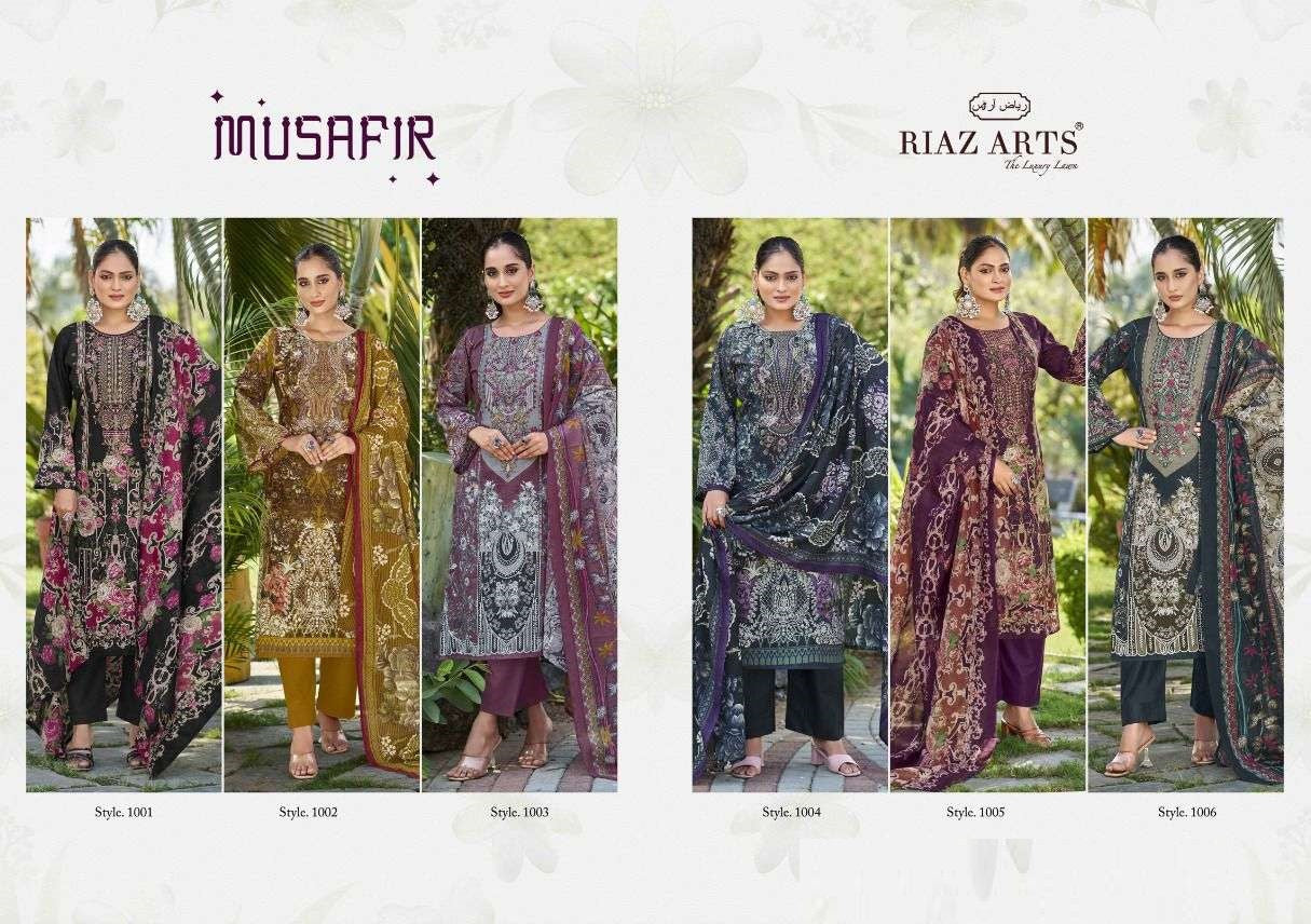 Musafir Vol 24 Riaz Art Lawn Karachi Salwar Suits Wholesale Price