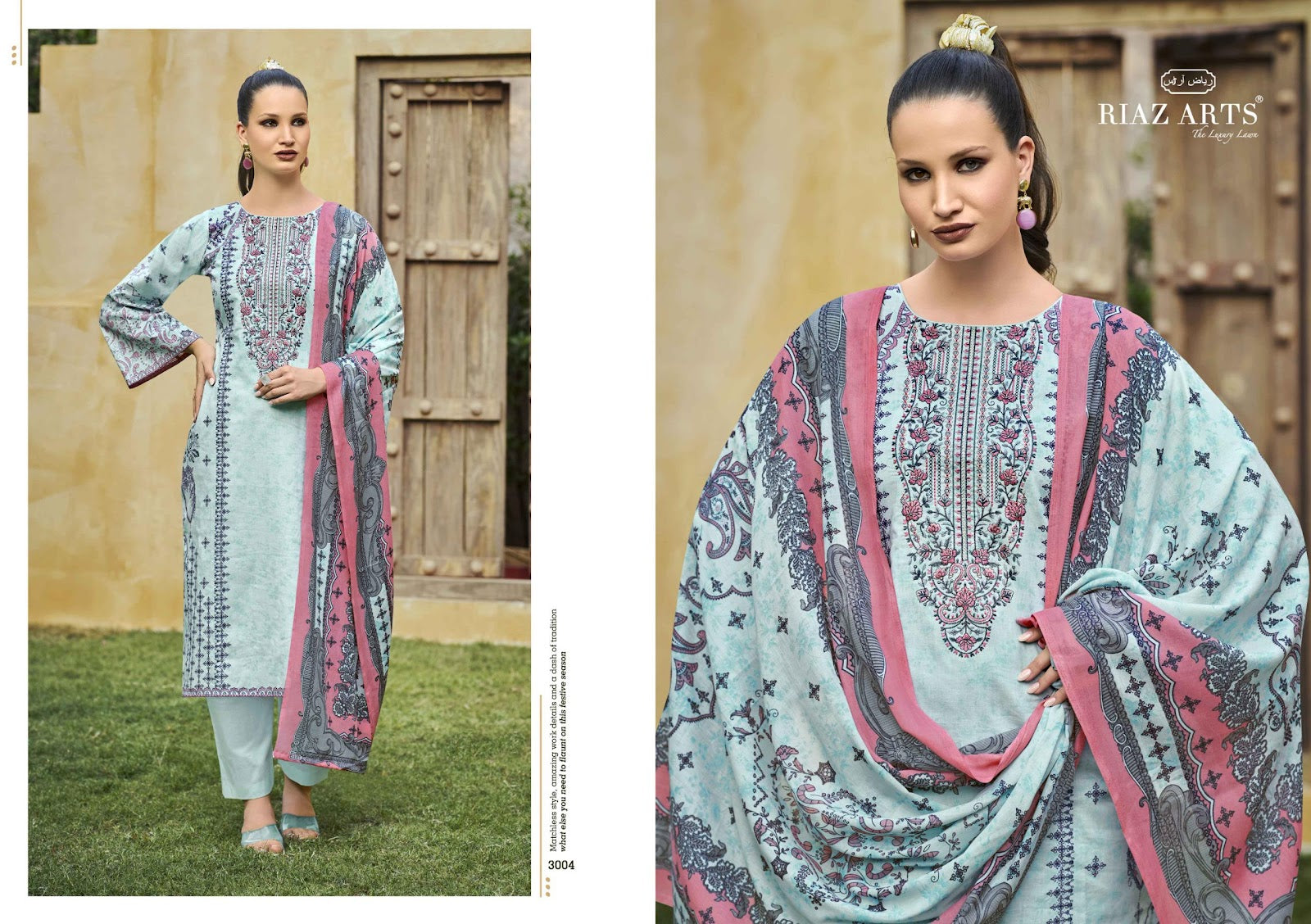 Musafir Vol 25 Riaz Art Lawn Karachi Salwar Suits Supplier Ahmedabad