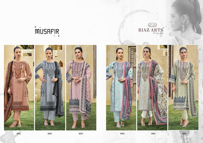 Musafir Vol 25 Riaz Art Lawn Karachi Salwar Suits Supplier Ahmedabad