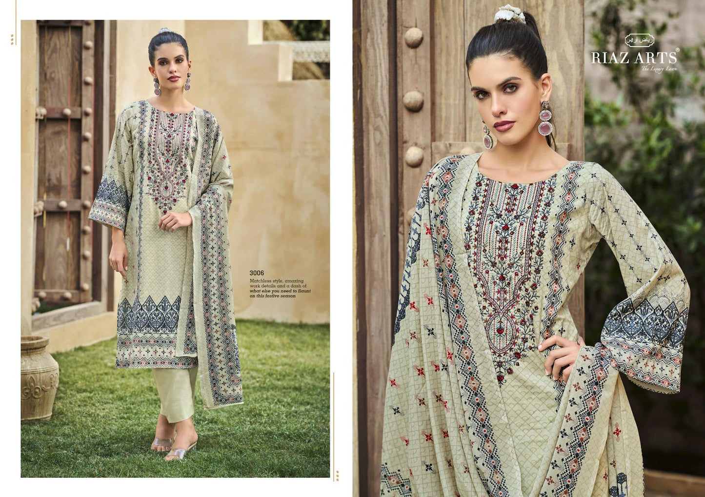 Musafir Vol 25 Riaz Art Lawn Karachi Salwar Suits Supplier Ahmedabad