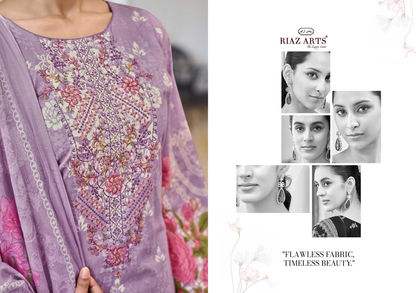 Musafir Vol 27 Riaz Art Pure Cotton Karachi Salwar Suits Supplier Gujarat