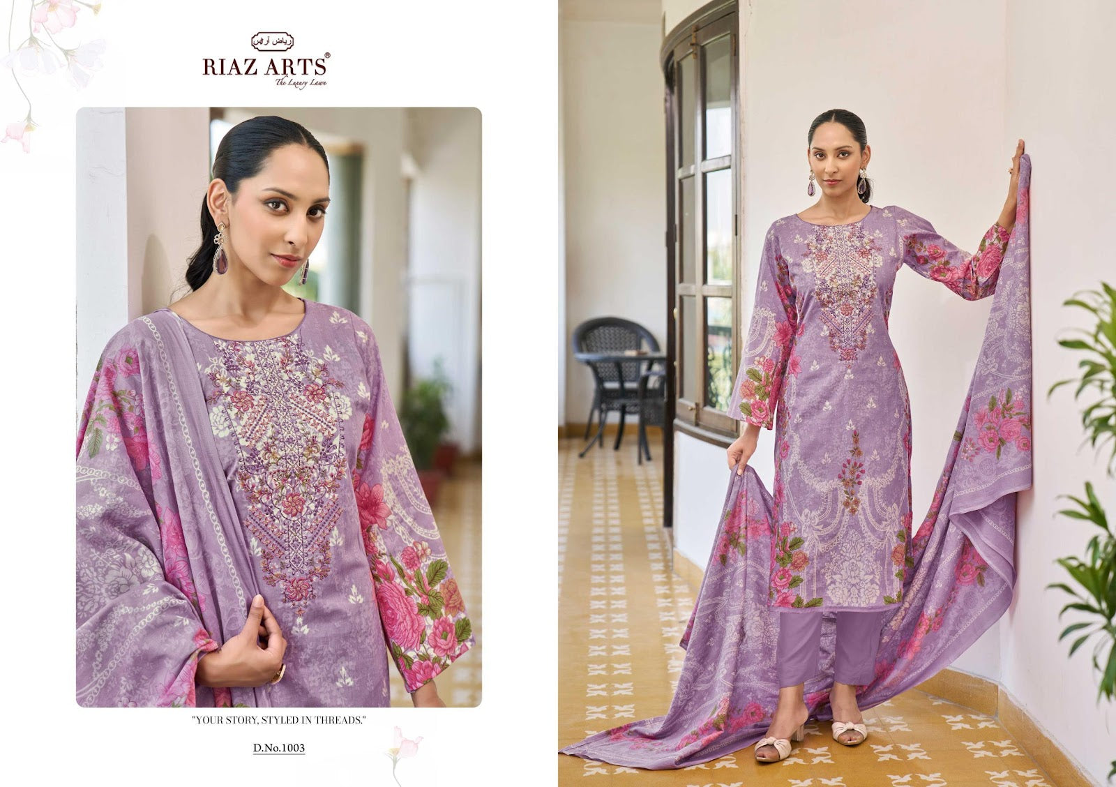 Musafir Vol 27 Riaz Art Pure Cotton Karachi Salwar Suits Supplier Gujarat