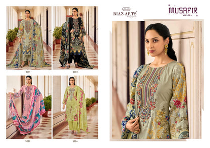 Musafir Vol 28 Riaz Art Pure Cotton Karachi Salwar Suits Manufacturer India