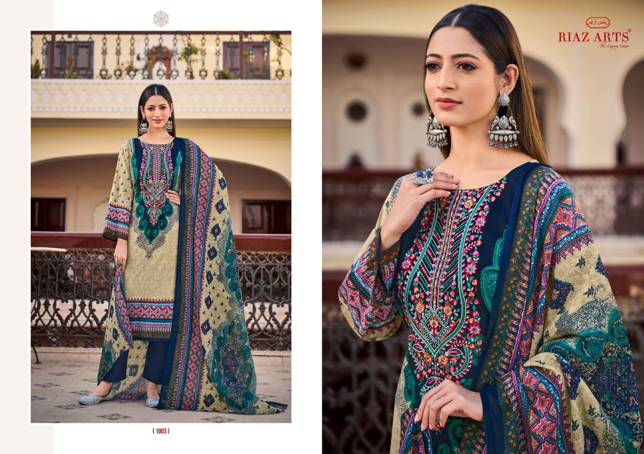 Musafir Vol 29 Riaz Art Pure Cotton Karachi Salwar Suits Supplier India