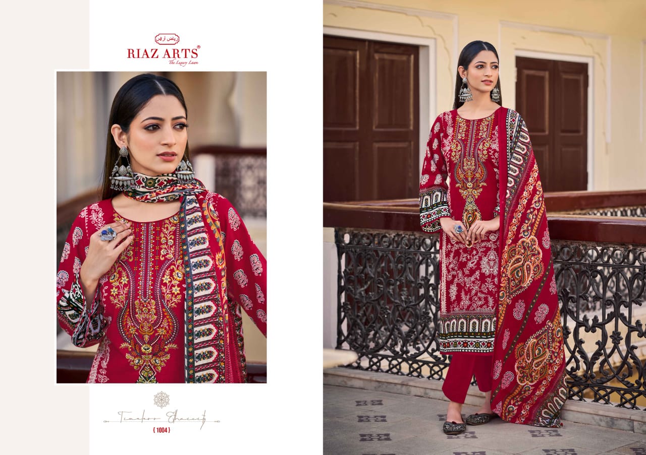 Musafir Vol 29 Riaz Art Pure Cotton Karachi Salwar Suits Supplier India