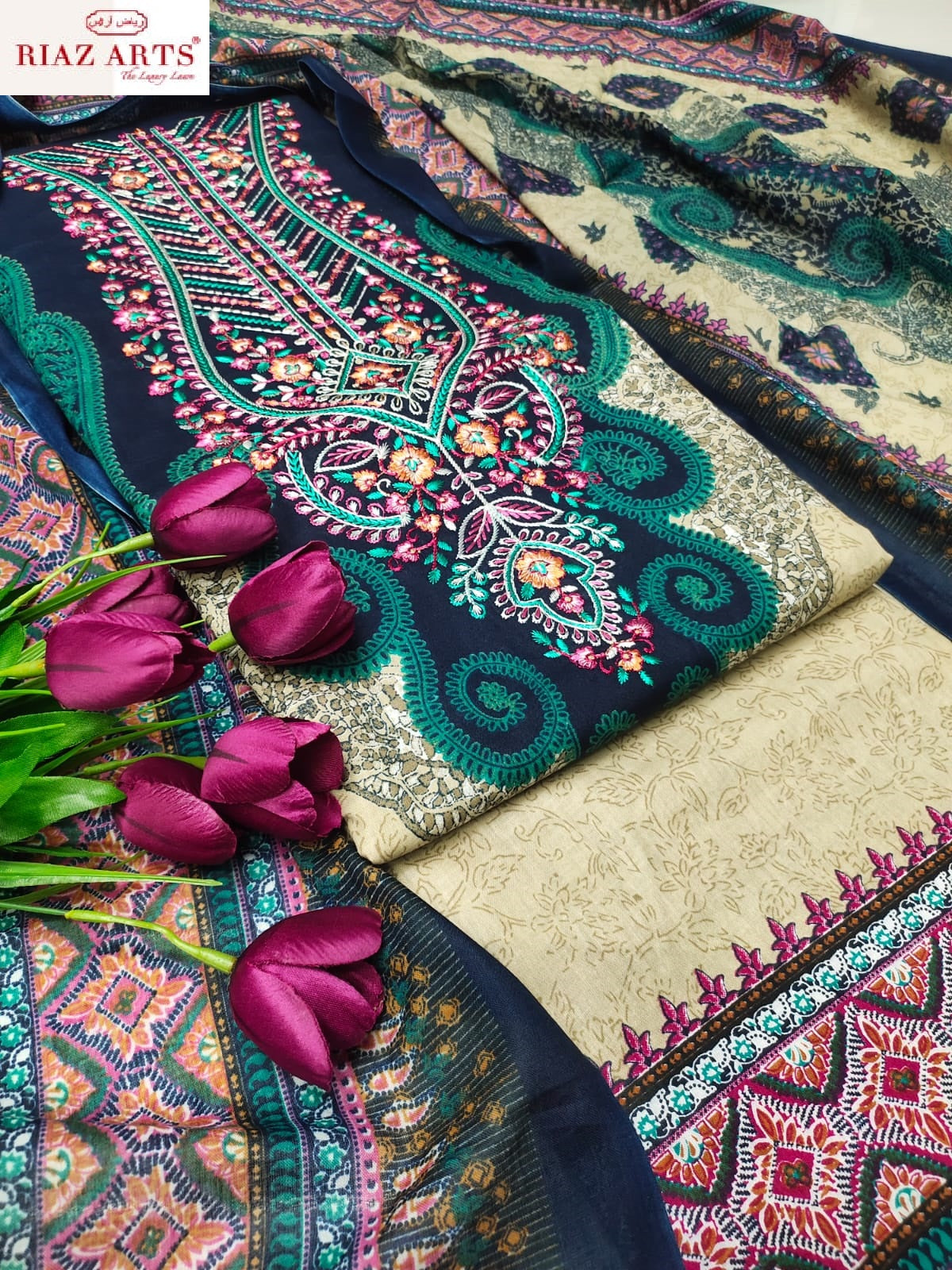 Musafir Vol 29 Riaz Art Pure Cotton Karachi Salwar Suits Supplier India