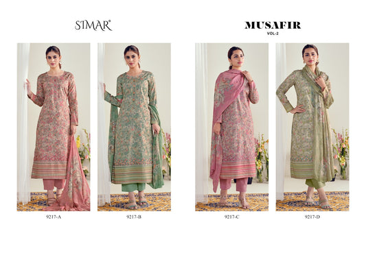 Musafir Vol 2 Simar Premium Cotton Pant Style Suits Wholesaler Ahmedabad