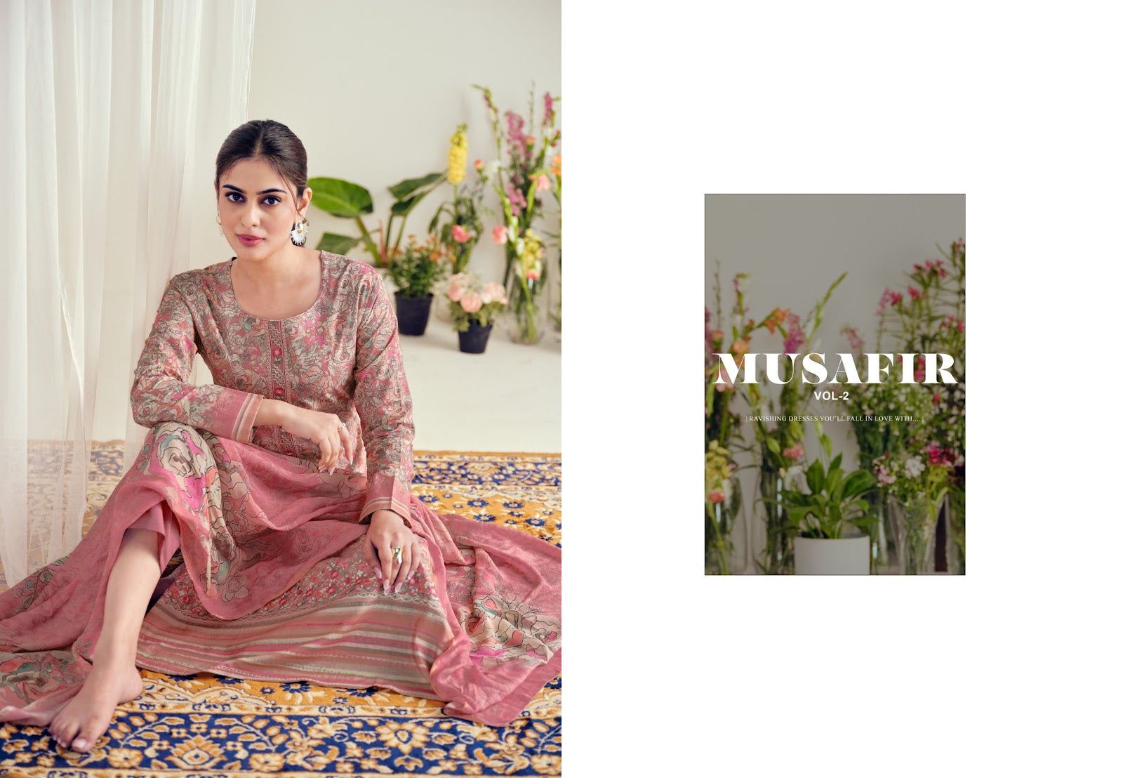 Musafir Vol 2 Simar Premium Cotton Pant Style Suits Wholesaler Ahmedabad