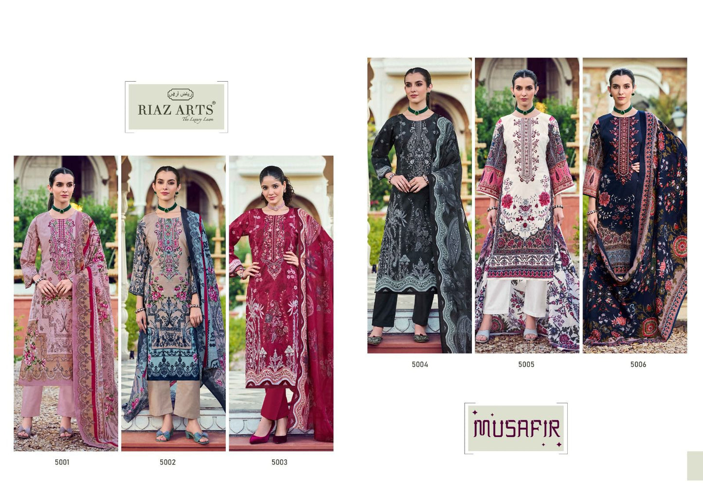 Musafir Vol 31 Riaz Art Cotton Cambric Karachi Salwar Suits Wholesale Rate