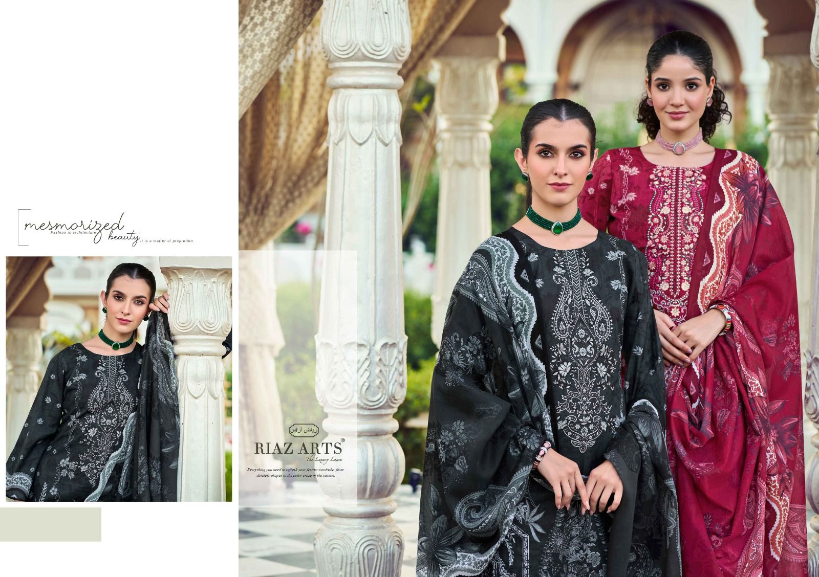 Musafir Vol 31 Riaz Art Cotton Cambric Karachi Salwar Suits Wholesale Rate