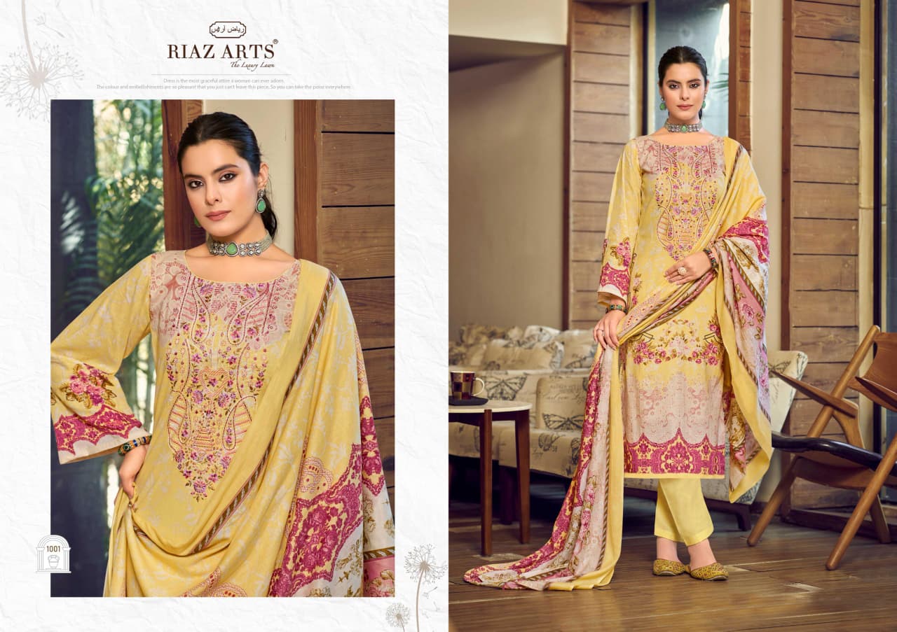 Musafir Vol 32 Riaz Art Cotton Cambric Karachi Salwar Suits Wholesale Price