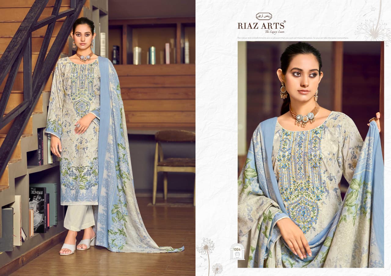 Musafir Vol 32 Riaz Art Cotton Cambric Karachi Salwar Suits Wholesale Price