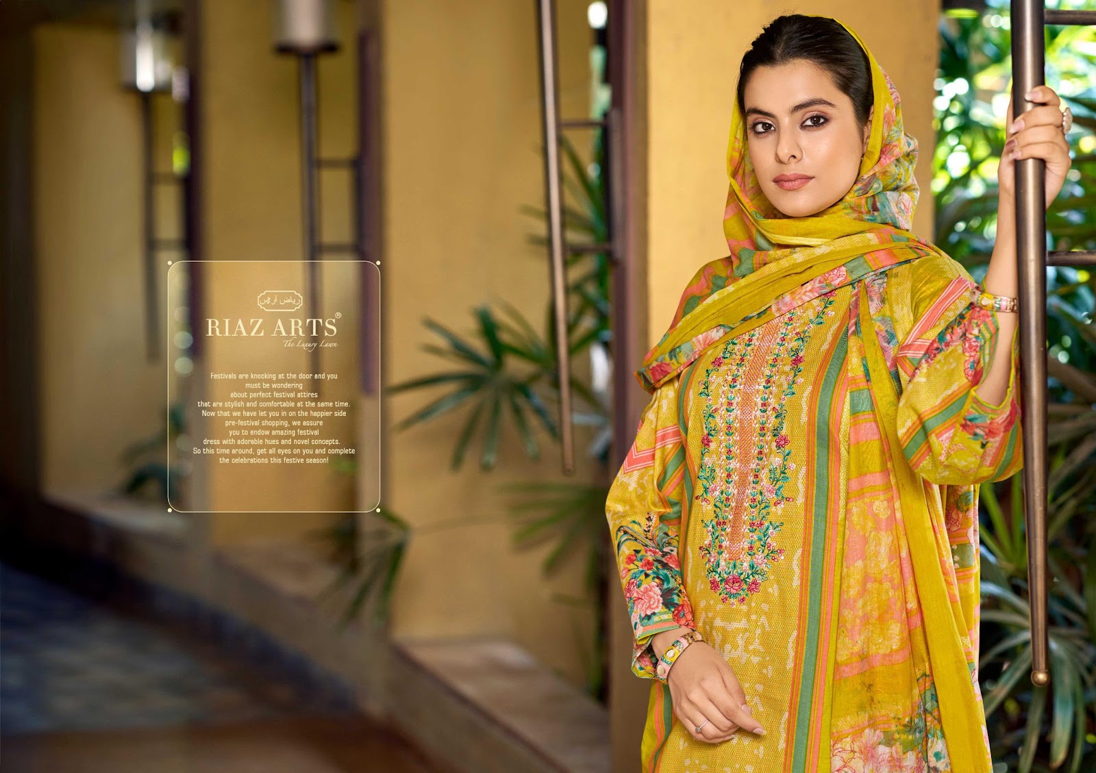 Musafir Vol 33 Riaz Art Cotton Cambric Karachi Salwar Suits Exporter Ahmedabad