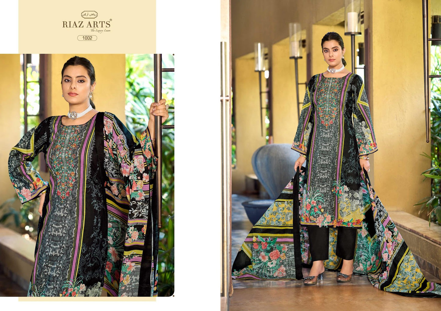 Musafir Vol 33 Riaz Art Cotton Cambric Karachi Salwar Suits Exporter Ahmedabad