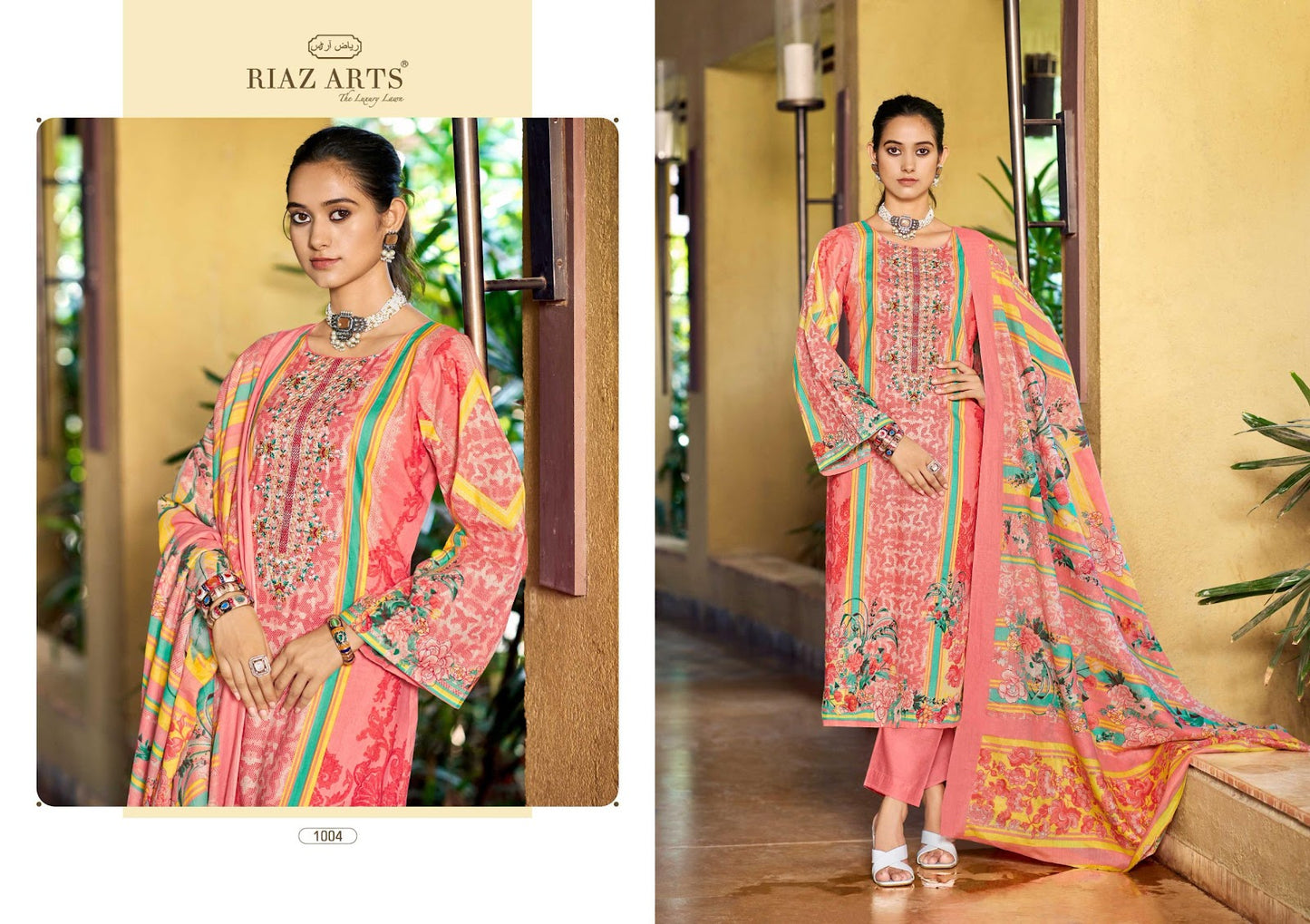 Musafir Vol 33 Riaz Art Cotton Cambric Karachi Salwar Suits Exporter Ahmedabad