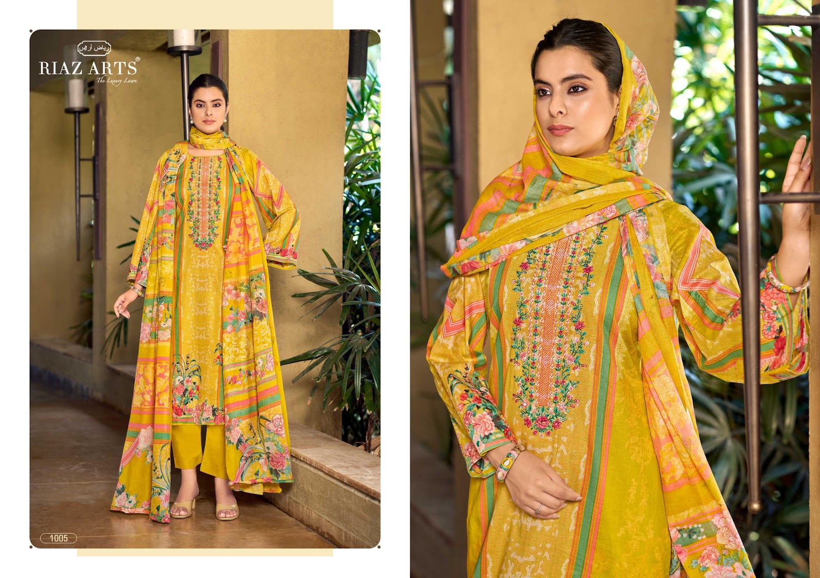 Musafir Vol 33 Riaz Art Cotton Cambric Karachi Salwar Suits Exporter Ahmedabad