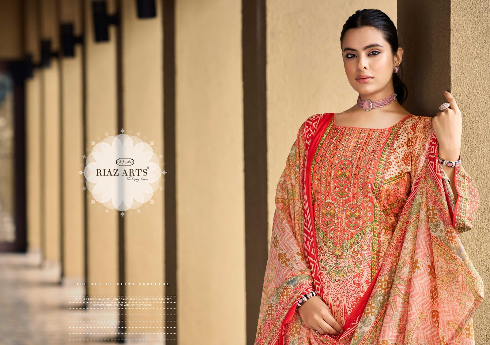 Musafir Vol 34 Riaz Art Cotton Cambric Karachi Salwar Suits Manufacturer Gujarat