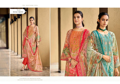 Musafir Vol 34 Riaz Art Cotton Cambric Karachi Salwar Suits Manufacturer Gujarat