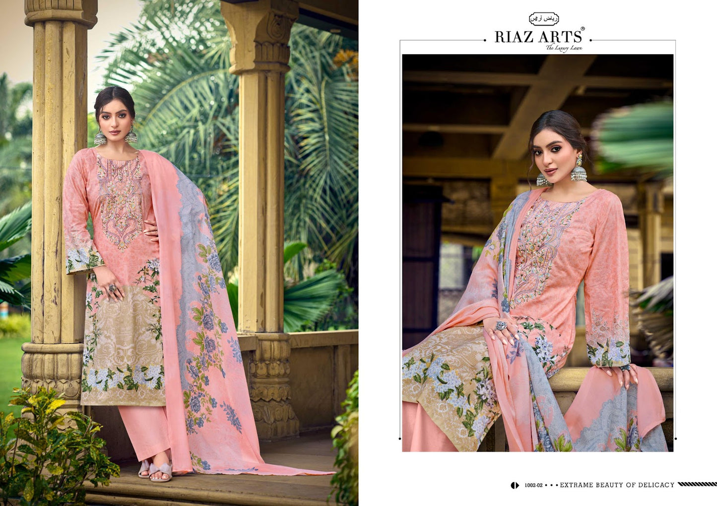 Musafir Vol 35 Riaz Art Cambric Lawn Karachi Salwar Suits Wholesaler Gujarat