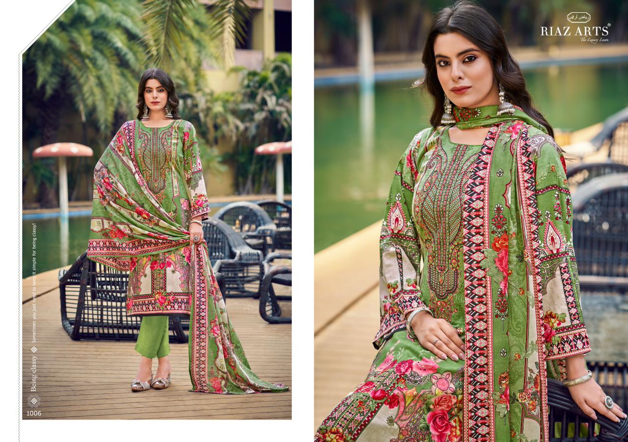 Musafir Vol 37 Riaz Art Cotton Lawn Karachi Salwar Suits Exporter Ahmedabad